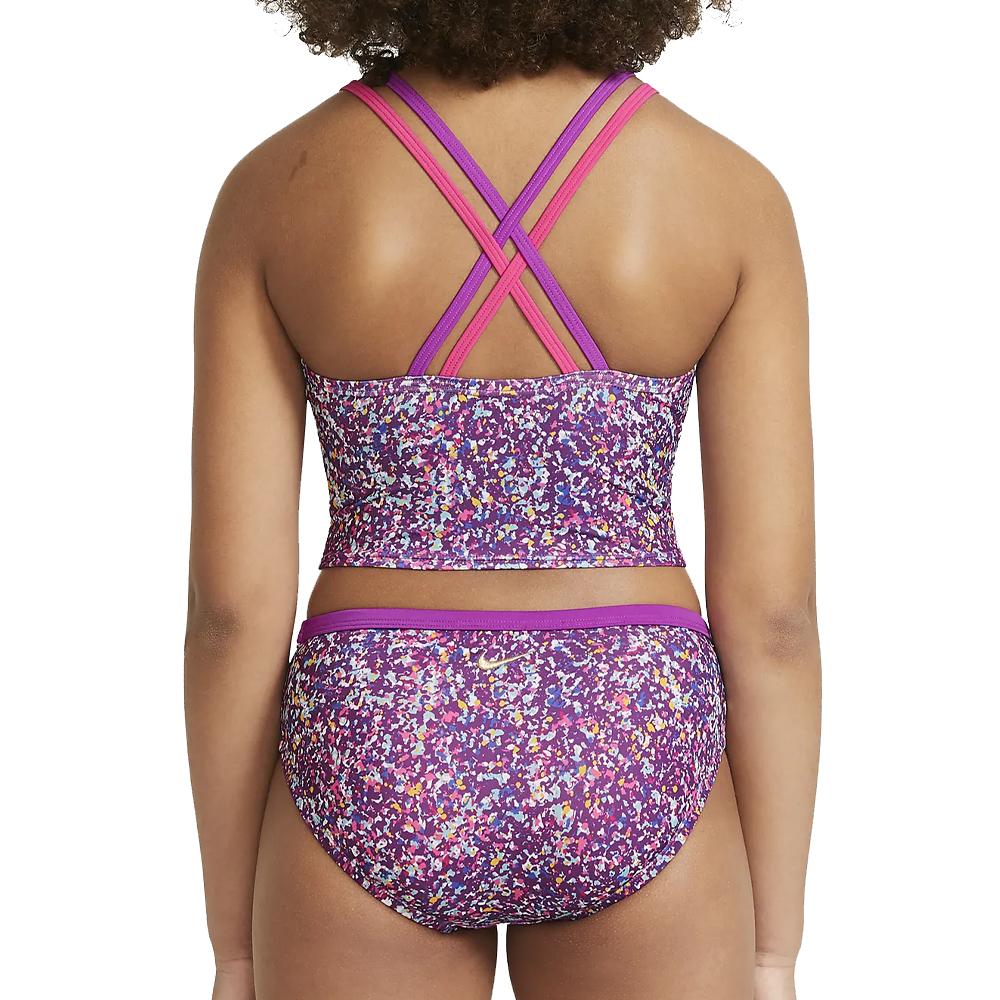 Nike Maillot de bain 2 pièces Violet/Rose Fille Nike Spiderback Bikini