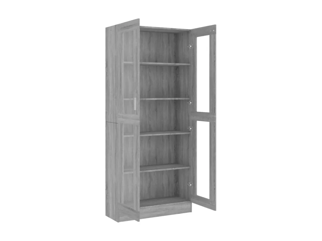 Armoire à vitrine Sonoma gris 82,5x30,5x185,5cm Bois ingénierie