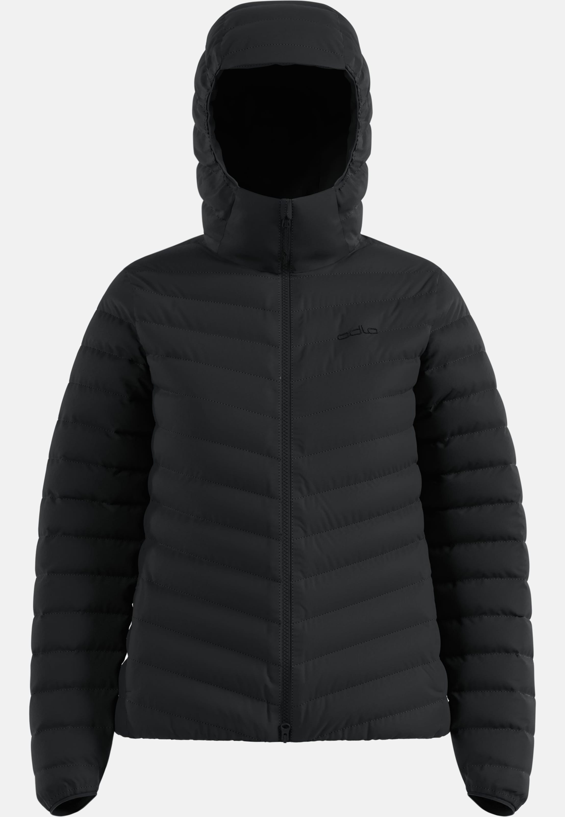 Kompakte X-Alp Daunenjacke mit Kapuze 2.0 in black