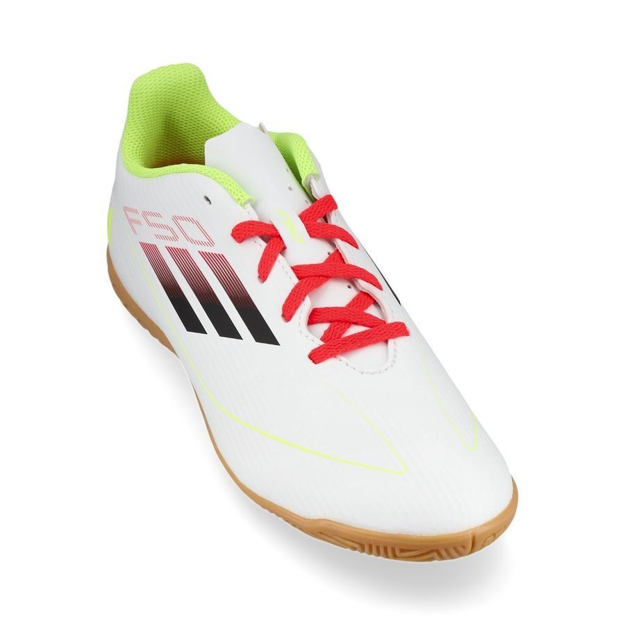 adidas F50 Club IN Pure Victory - Blanc/Noir/Jaune Enfant