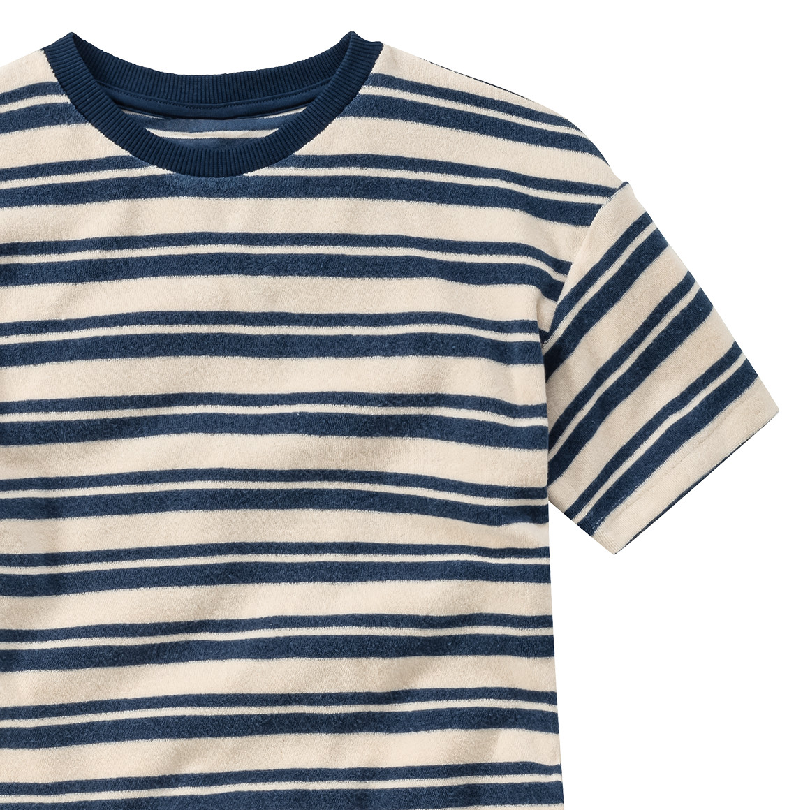 Jonas Nielsen Jungen Frottee-Shirt mit Streifen dunkelblau / cremeweiss