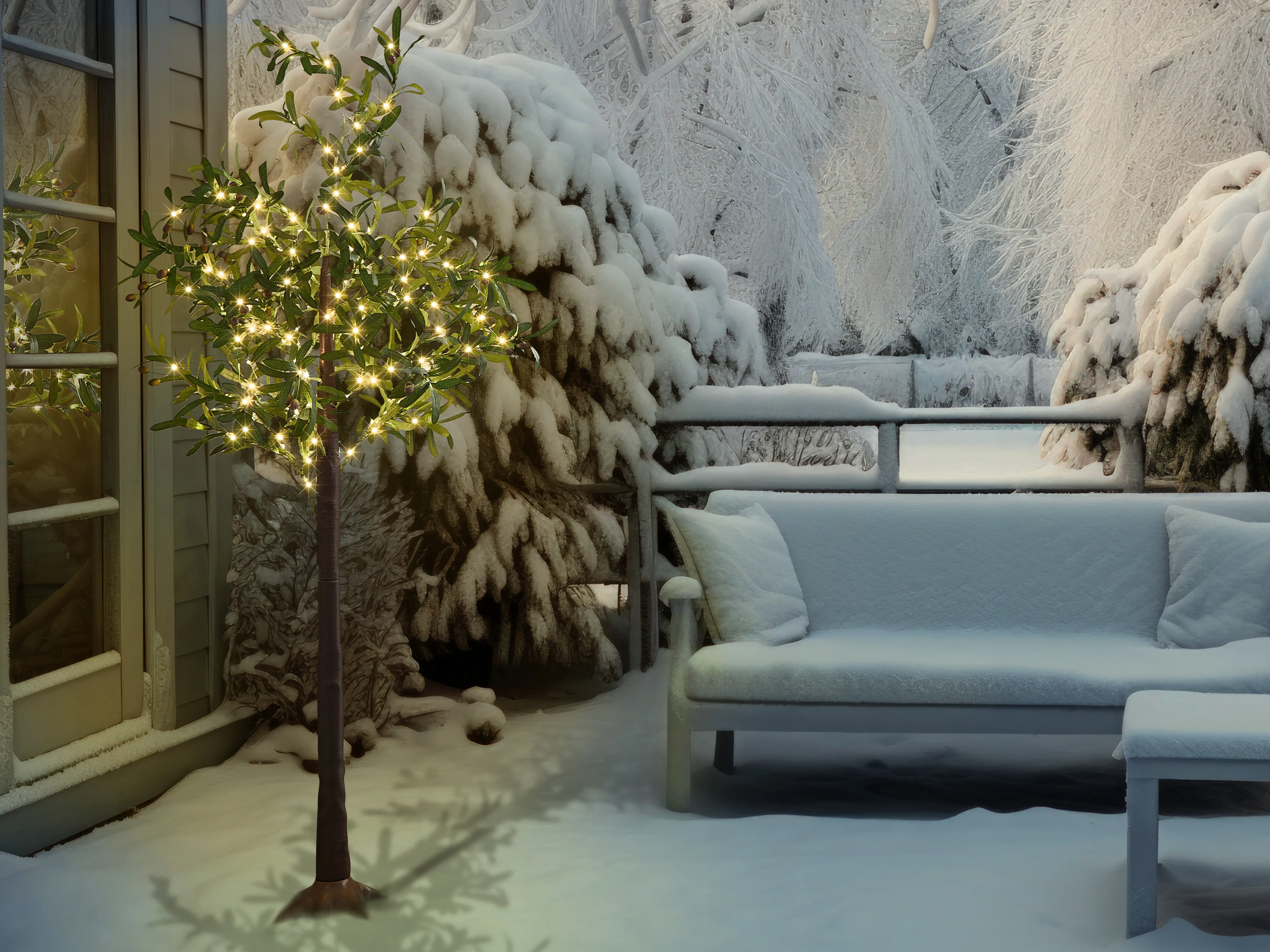 Buitendecoratie LED CELIONI Boom 180 cm Groen