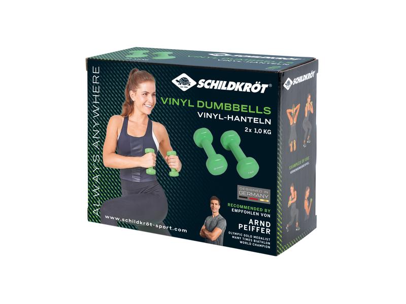 Schildkröt Fitness Kurzhantel-Set Vinyl 1.0 kg 2 Stück à 1.0 kg, grün
