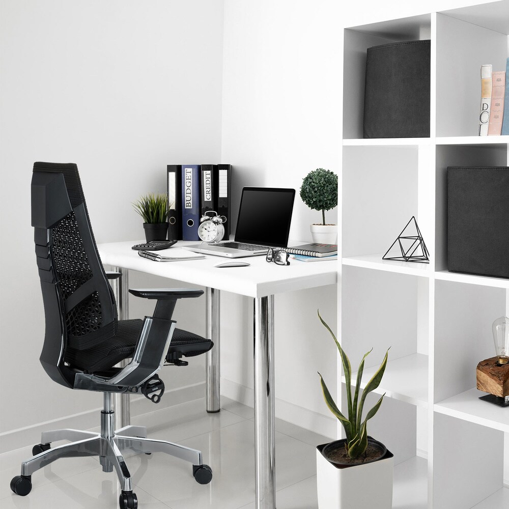 High End Bürostuhl GENIDIA Netzstoff mit Armlehnen hjh OFFICE