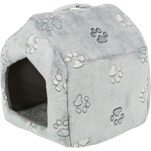 Cama em forma de caverna cinza Trixie Nando para cães