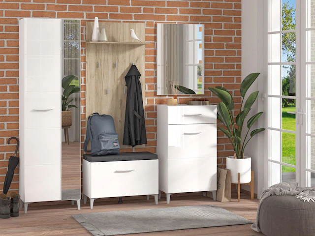 INOSIGN Garderobenpaneel »Como, Wandregal mit Haken, mit Regal« Wandgarderobe, Aufhänger, in modernen Farben, Höhe 137 cm