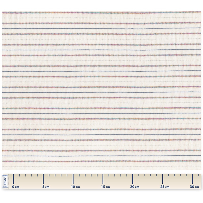 Tissu Coton Au Mètre Ex2472 Rayé Lurex Multicolore