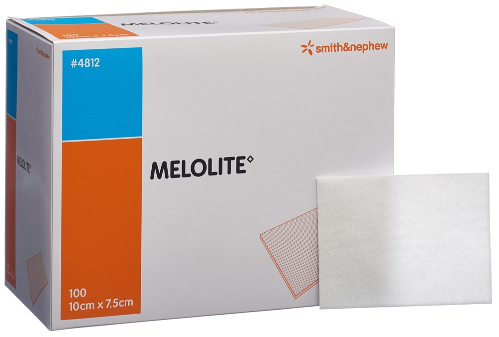 MELOLITE Wundkompresse<br>100 × 1 Stück, Beutel, 10cmx7.5cm