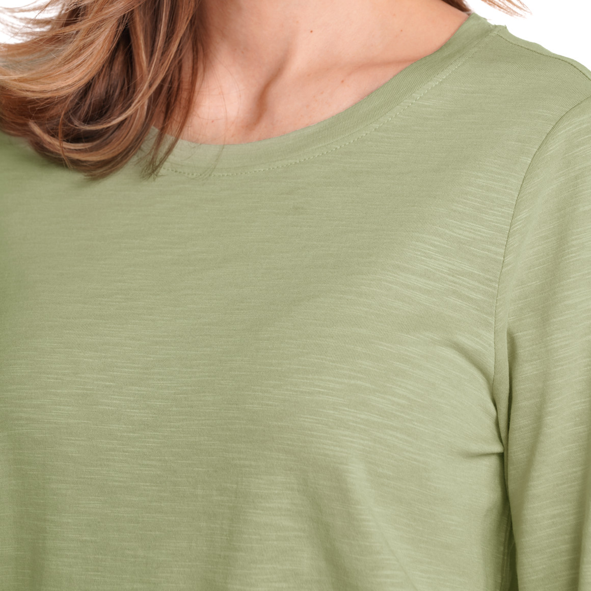 Gina Benotti Damen Langarmshirt unifarben hellgrün