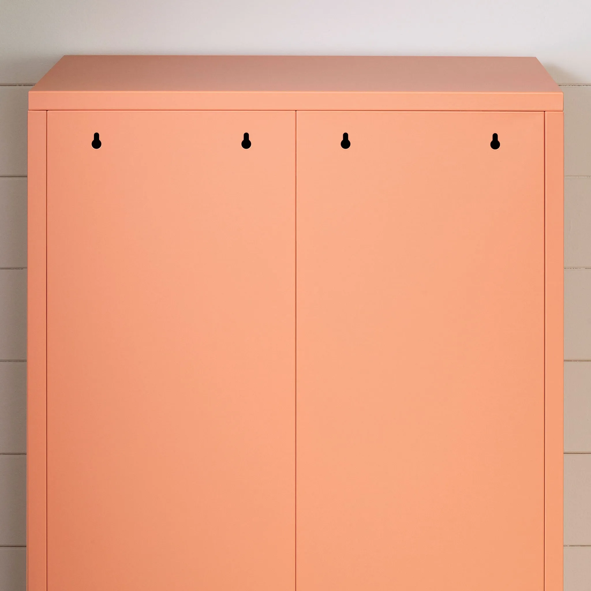 South Shore Meuble de Rangement avec 2 Portes en Métal Crea - Orange Pâle