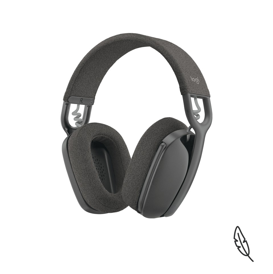 Logitech Zone Vibe 100 Trådløse over-ear letvægtshøretelefoner med støjreducerende mikrofon - GRAPHITE