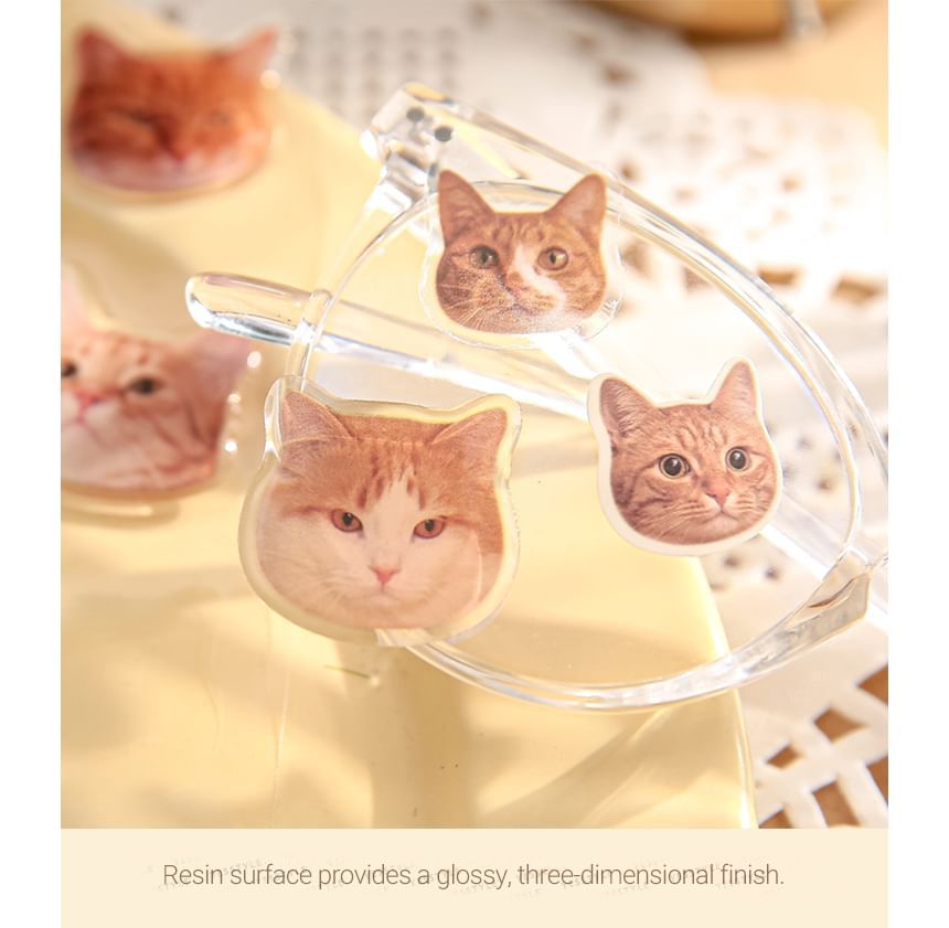 Monez - Kattenkop stickerset (verschillende ontwerpen)