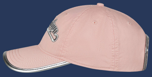 Baseball-Cap Baumwolle, Pink/Silver