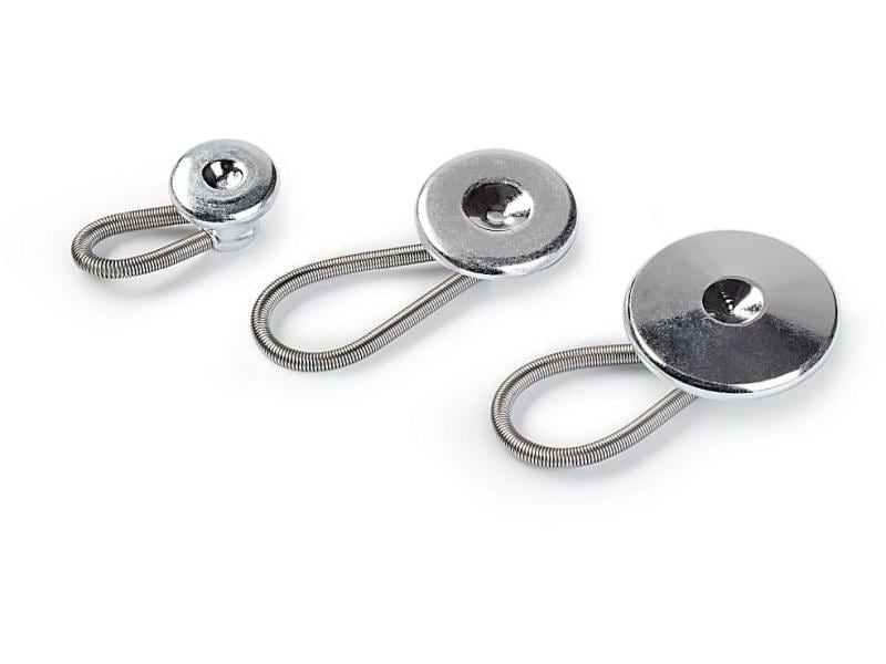 Prym Knopf mit Schlaufe Silber Flexi-Knöpfe für Kragen- oder Bundweite
