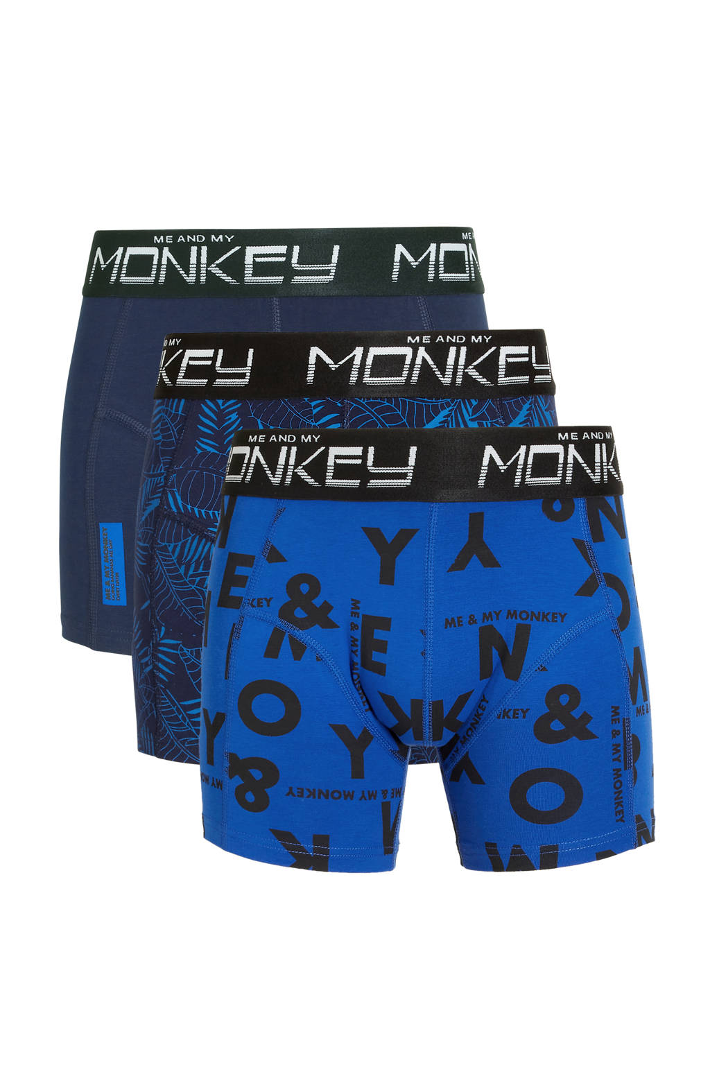 boxershort - set van 3 blauw