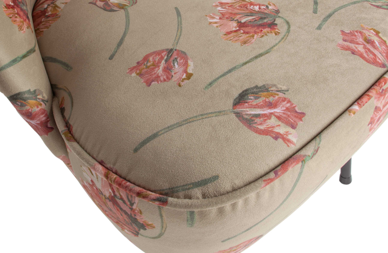 WOOOD Vogue fauteuil fluweel zwart