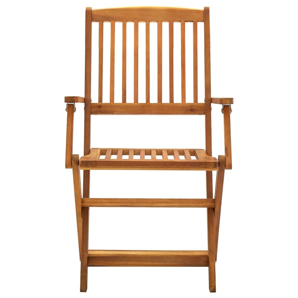 Chaises pliables d'extérieur 4 pcs bois d'acacia solide