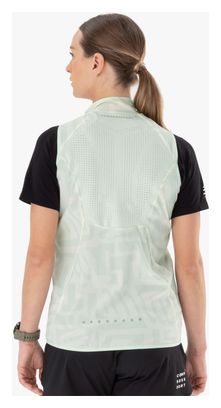 Veste Sans Manches Compressport Hurricane Windproof Femme Vert clair