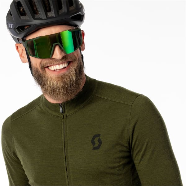 Maillot vélo SCOTT SHIRT M'S GRAVEL MERINO SS FIR GREEN/BLACK