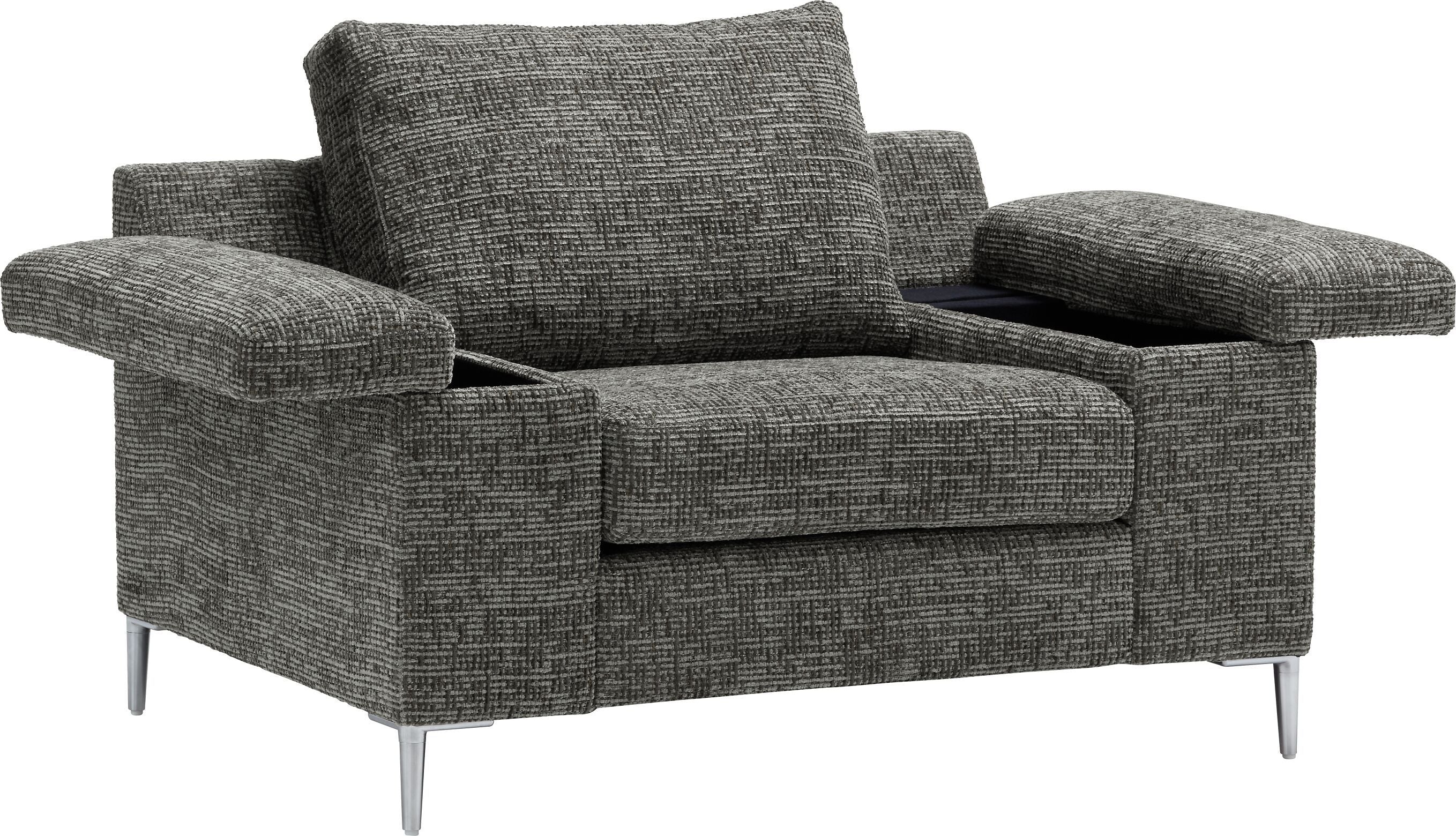 DIENER Sessel - Anthrazit / B: 99.0 cm x T: 92.0 cm x H: 81.0 cm