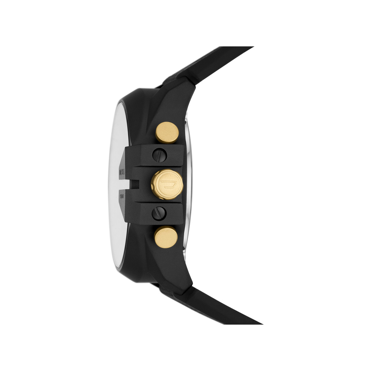 Montre DIESEL homme acier noir bracelet plastique noir