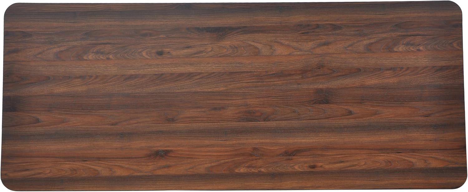 METRO Professional Banketttisch, Stahl/Eichenholz, 184 x 76 x 74 cm, rechteckig, klappbar, schwarz/braun