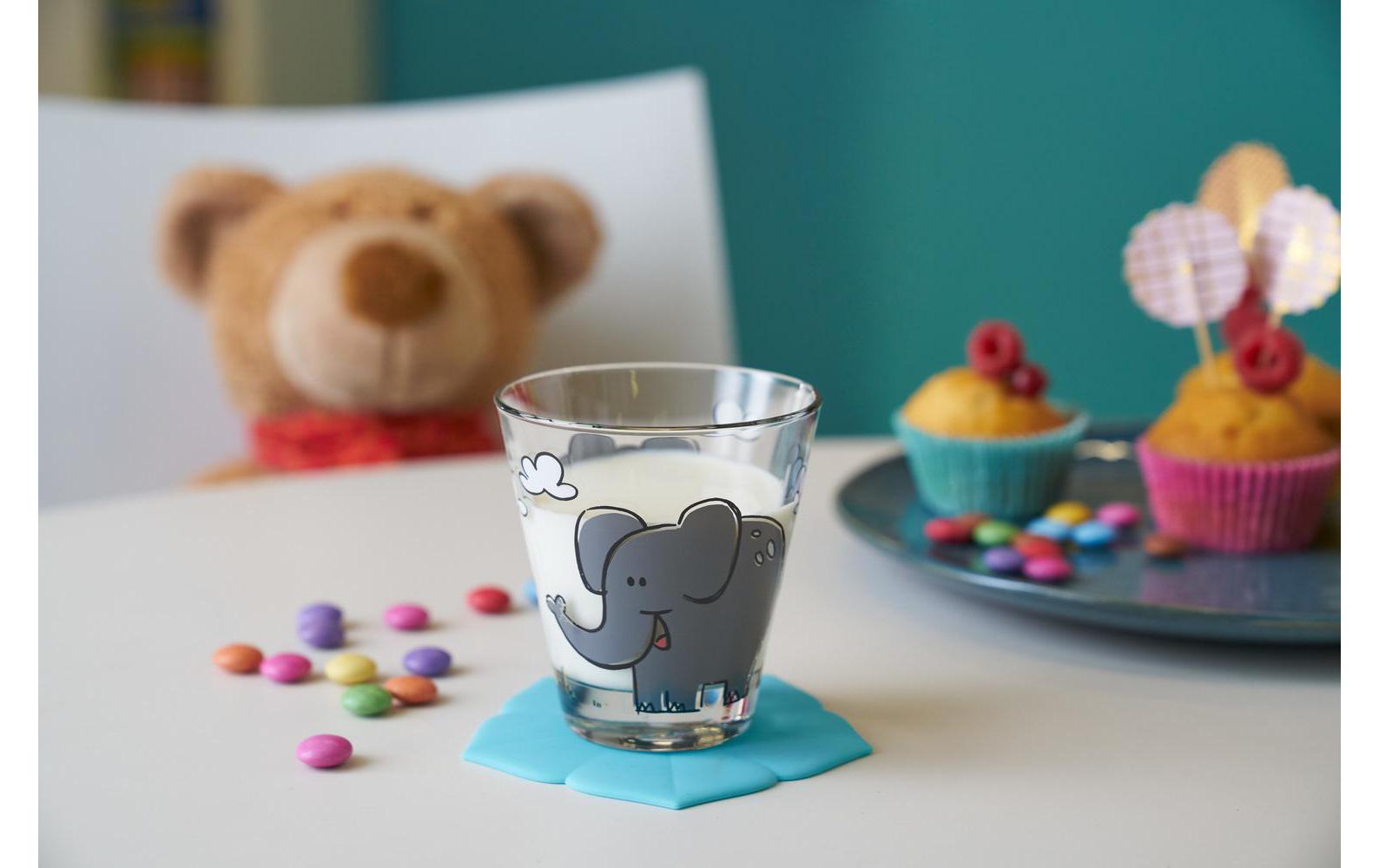 Kindertrinkglas Bambini Elefant, 215 ml, 6 StückTrinkgläser Set für Kinder