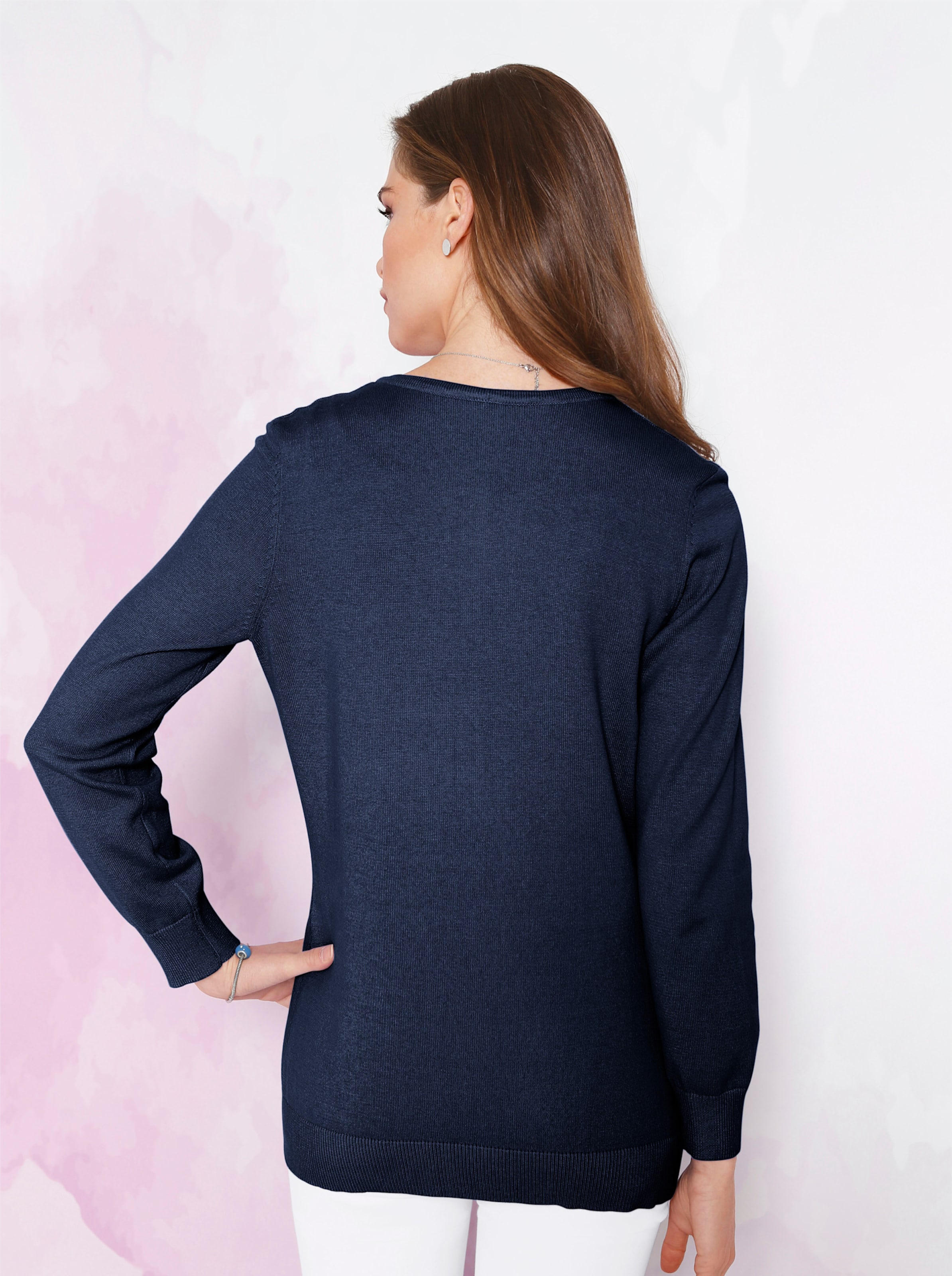 Strickjacke in marine