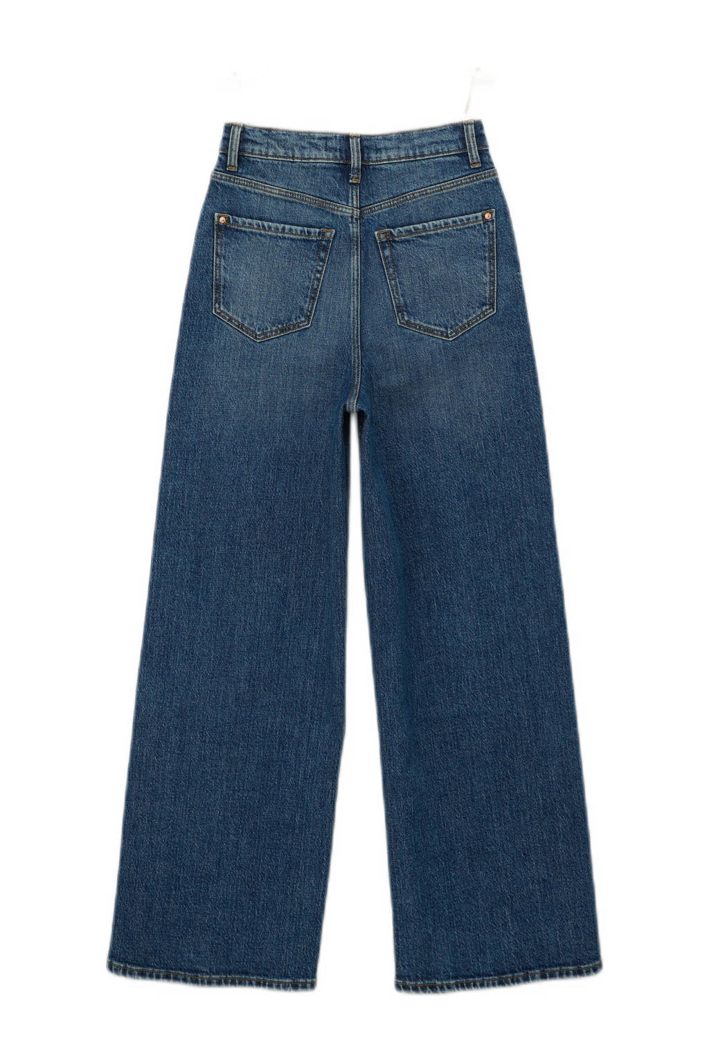 s.Oliver high waist wide leg jeans dark blue denim