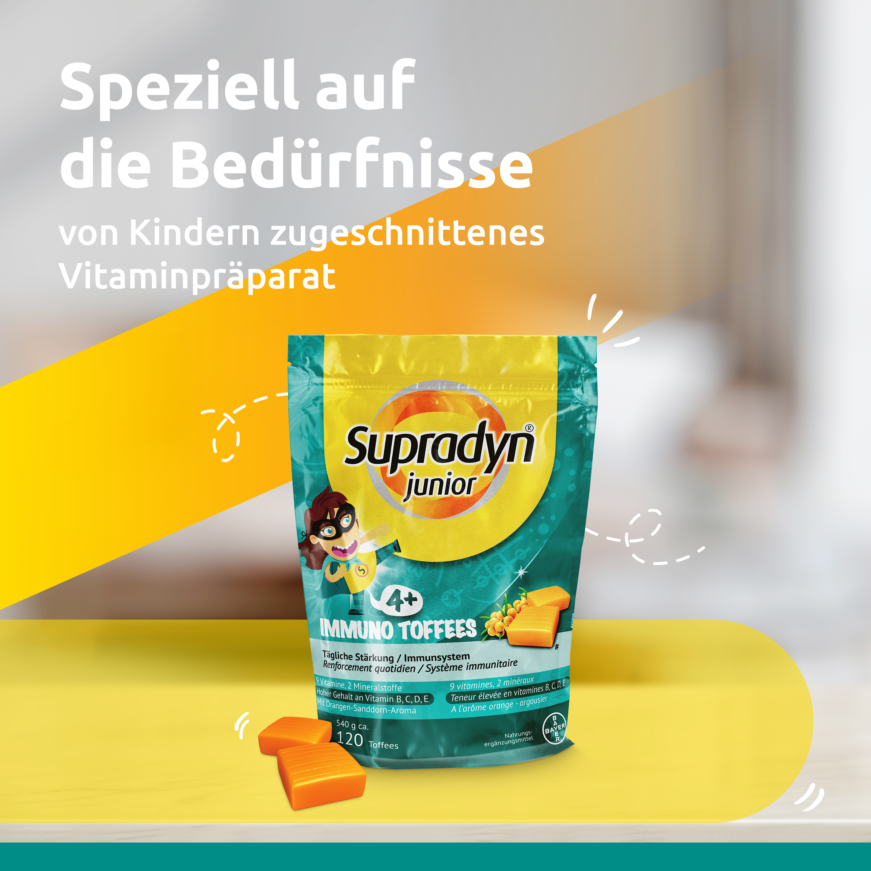 SUPRADYN junior immuno Toffees Btl 120 Stk