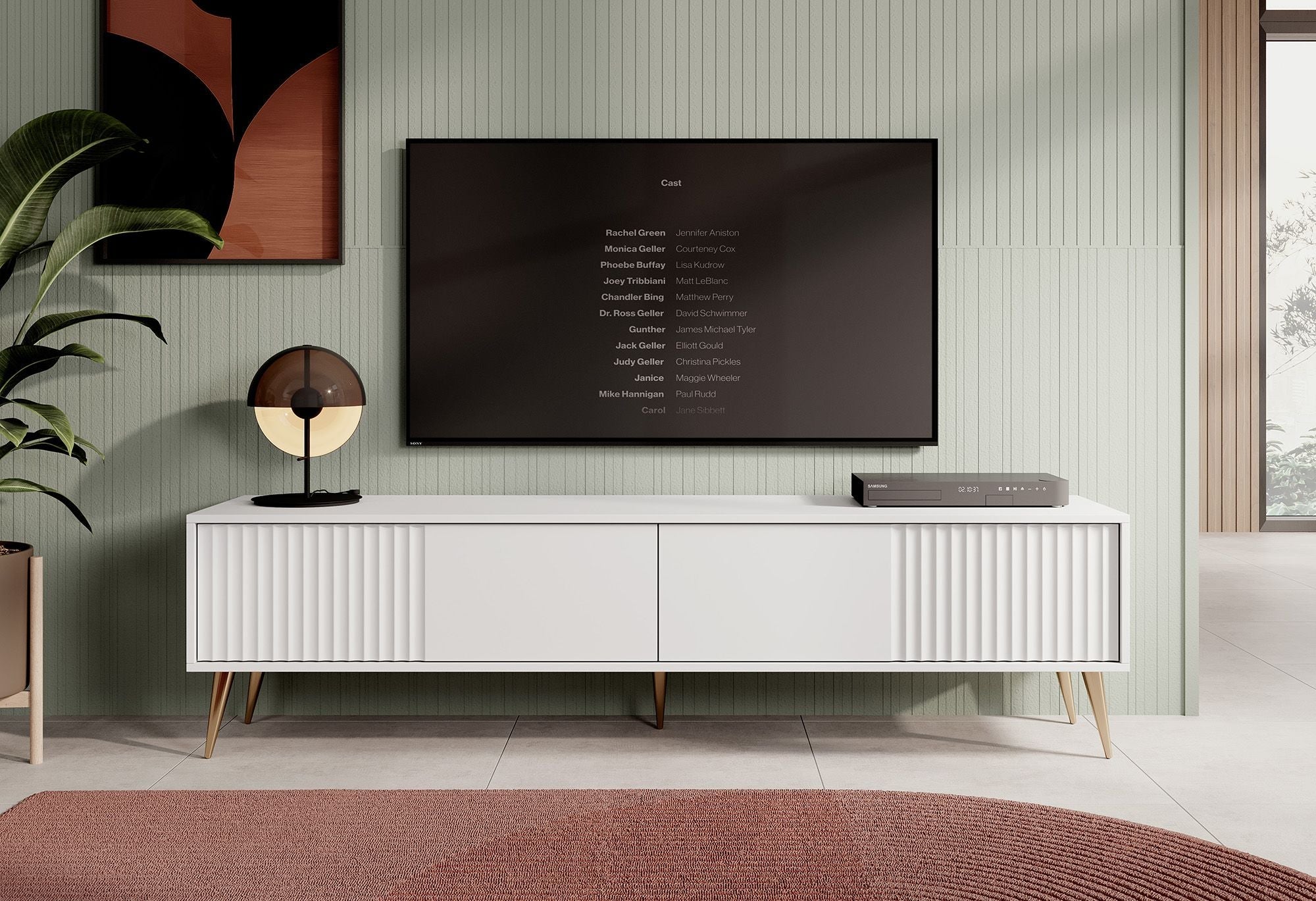 Meubella - TV-Meubel Winq 2 - Wit - 180 cm