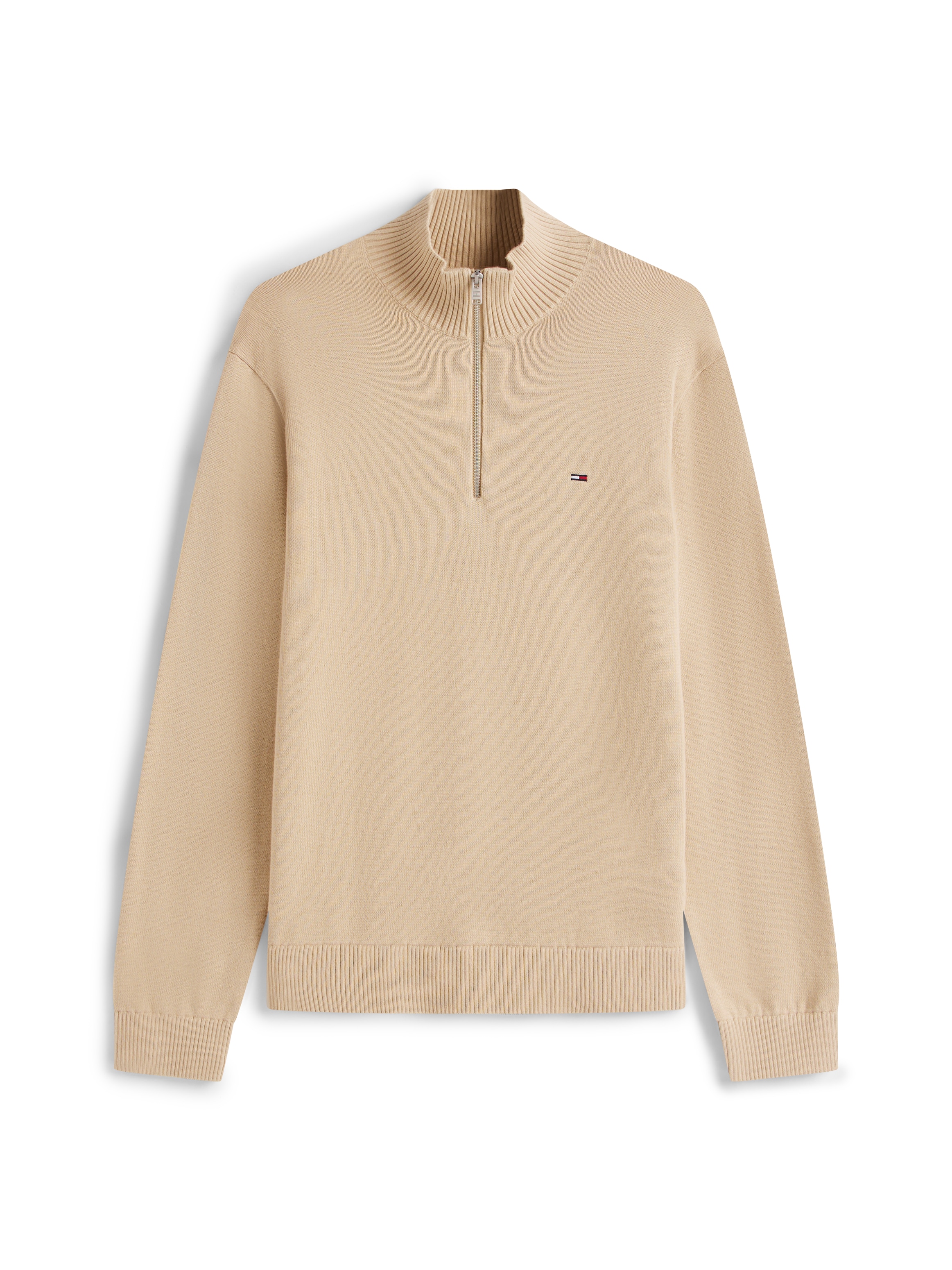 Tommy Jeans Strickpullover »TJM SLM ESS LIGHT ¼ ZIP SWTR EXT«, Mit Rundhalsausschnitt