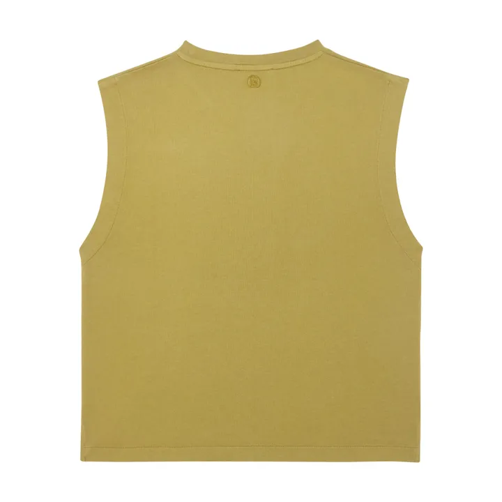 SMALLABLE BASICS T-shirts Femme Sans manches Coton Bio | Vert olive