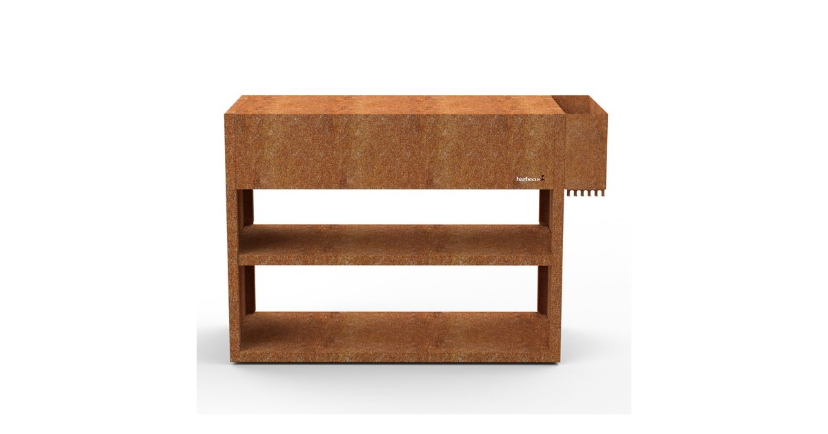 BarbecookNestor Buddy uit cortenstaal tafel