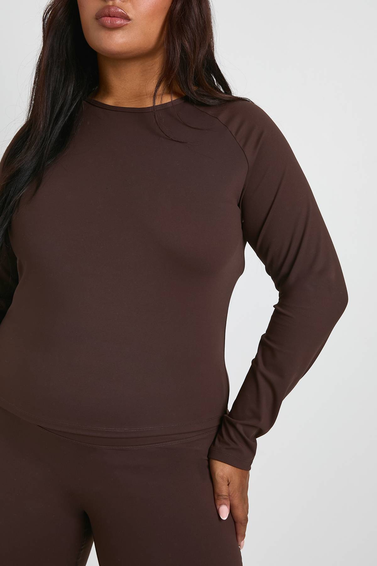 boohoo Haut à manches longues Plus Supersoft avec détails de couture