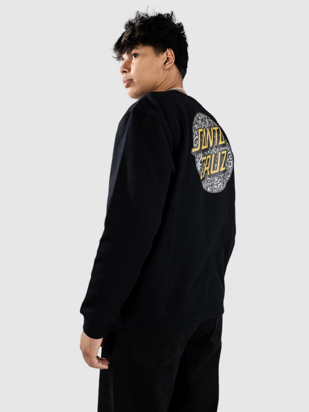 Santa Cruz Knox Faces Dot Sweater black