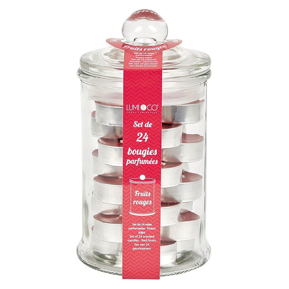 Bonbonnière avec 24 bougies chauffe-plat