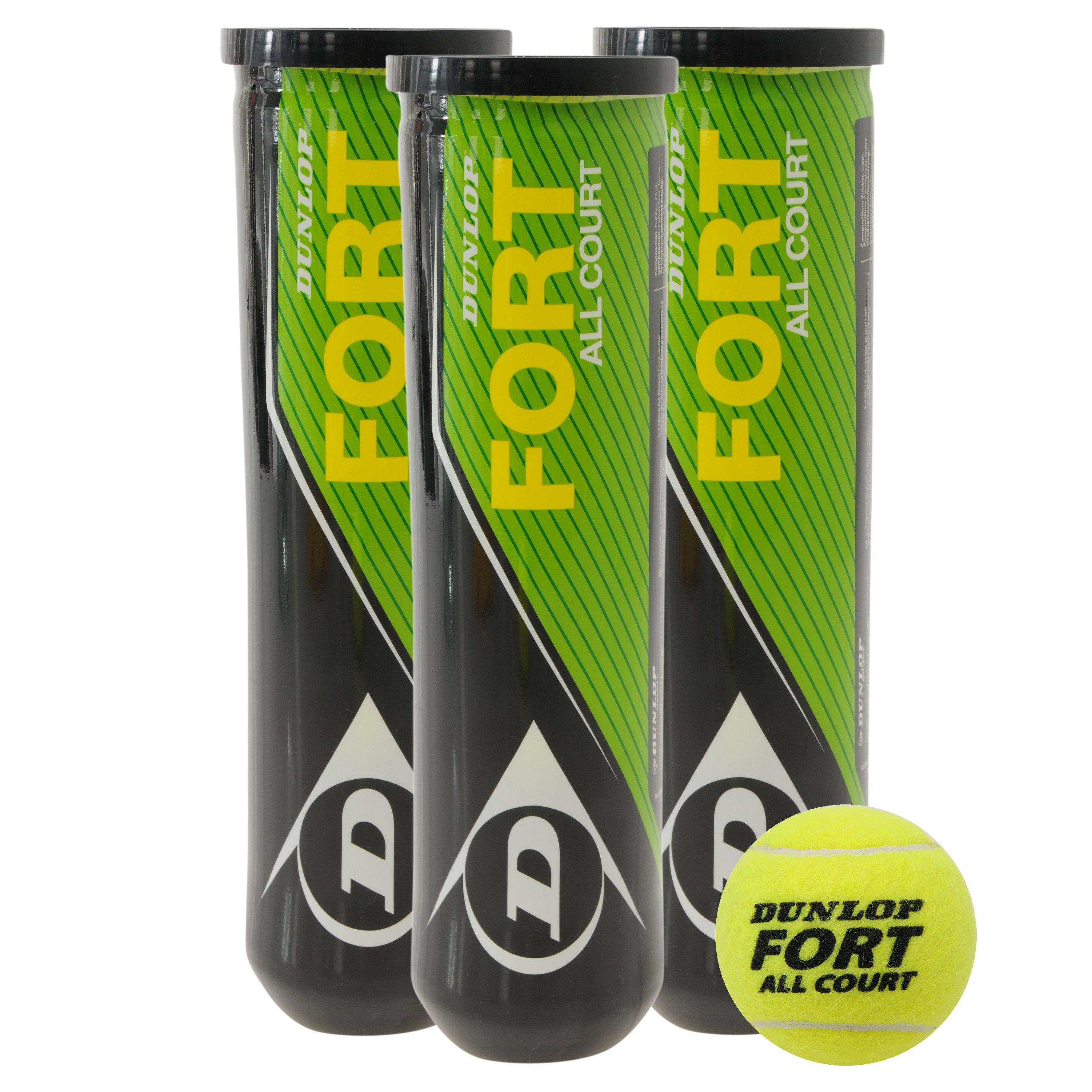 Dunlop Fort Triple Pack of Tennis Balls (3x 4 Ball)