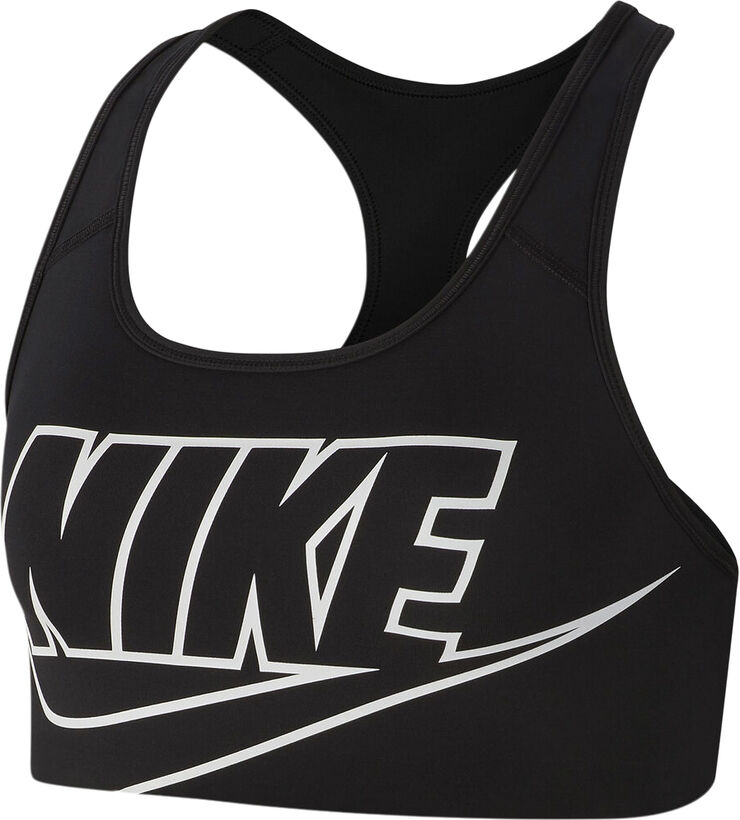 Nike Dri Fit Swoosh Medium Support Sports Bh Sort