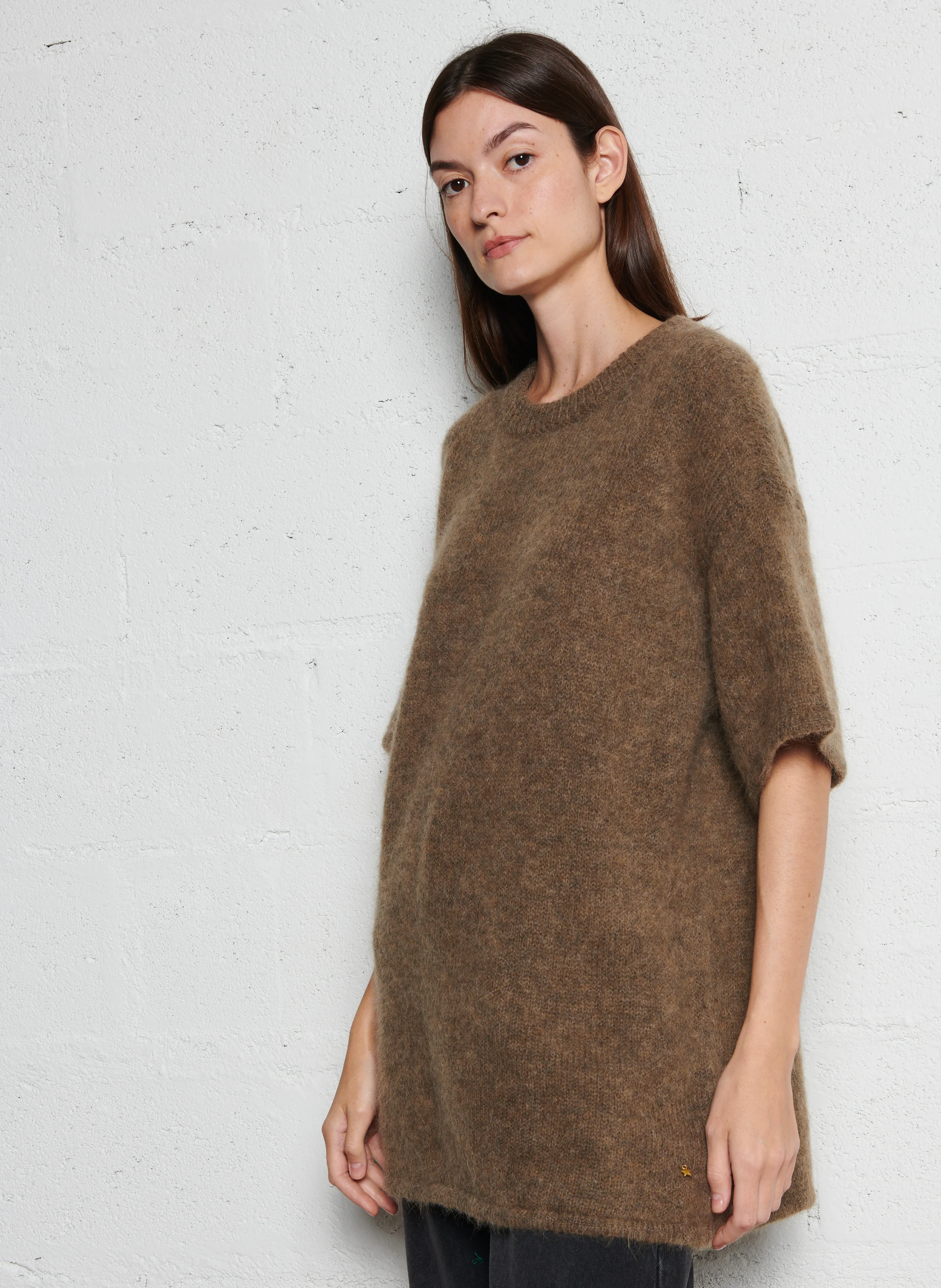 ANATOLE - Pull col rond en laine mélangée | Beige