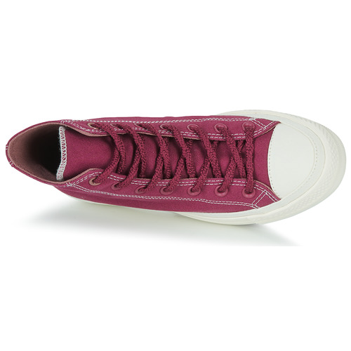 Converse - CHUCK TAYLOR ALL STAR LIFT PLATFORM WORKWEAR TEXTILES HI - Bordeaux/Blanc