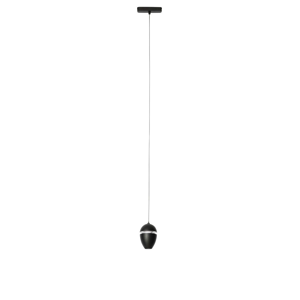Moderne hanglamp zwart voor railsysteem 1-fase incl. LED - Magnetic Eggy