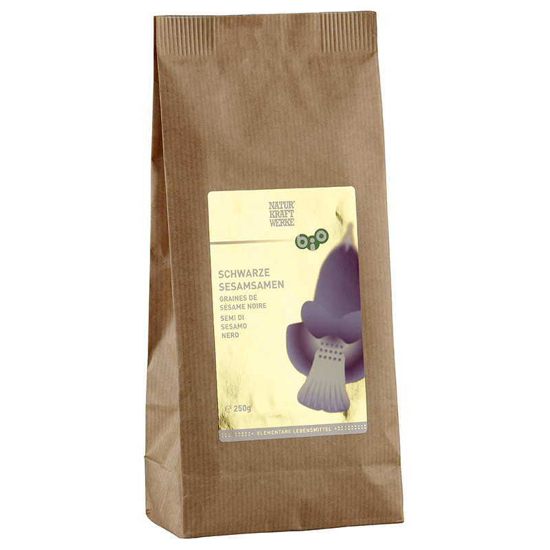 NATURKRAFTWERKE Schwarze Sesamsamen<br>250 g, Bio/kbA