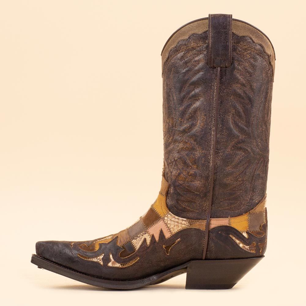 Sendra cowboyboots 15511 Python Marron patchwork