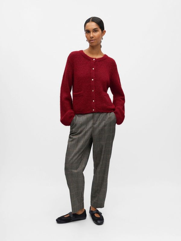 Object - Objsaggia Re Knit - Cardigan - Karanda Rood/Melange - Dames