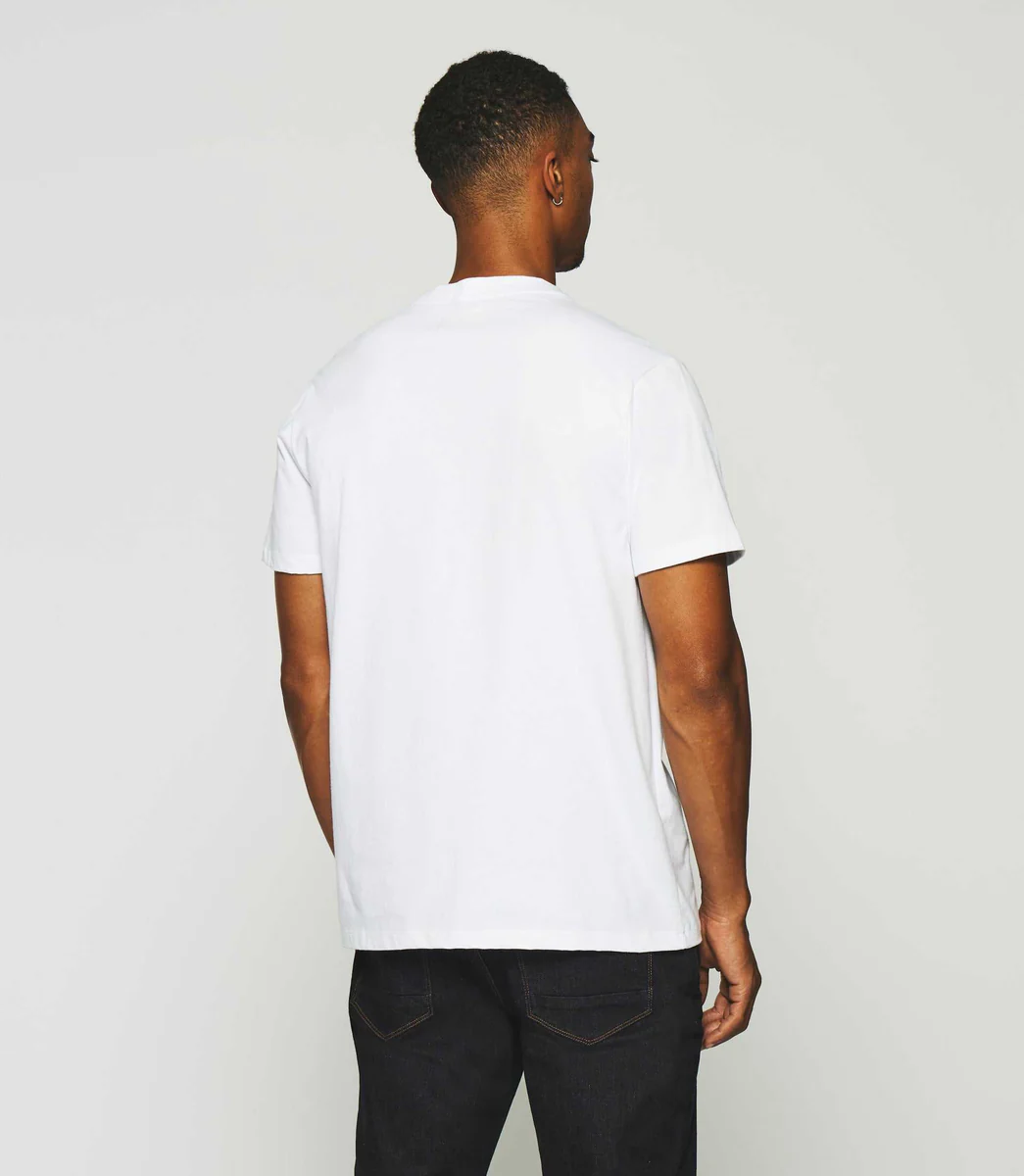 T-shirt à manches courtes à logo blanc GORDON