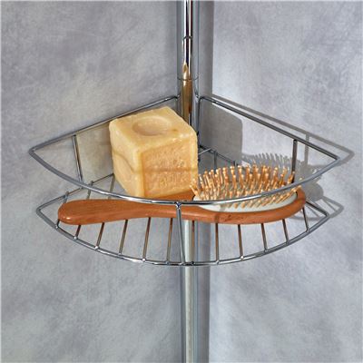 Étagère de douche télescopique inox