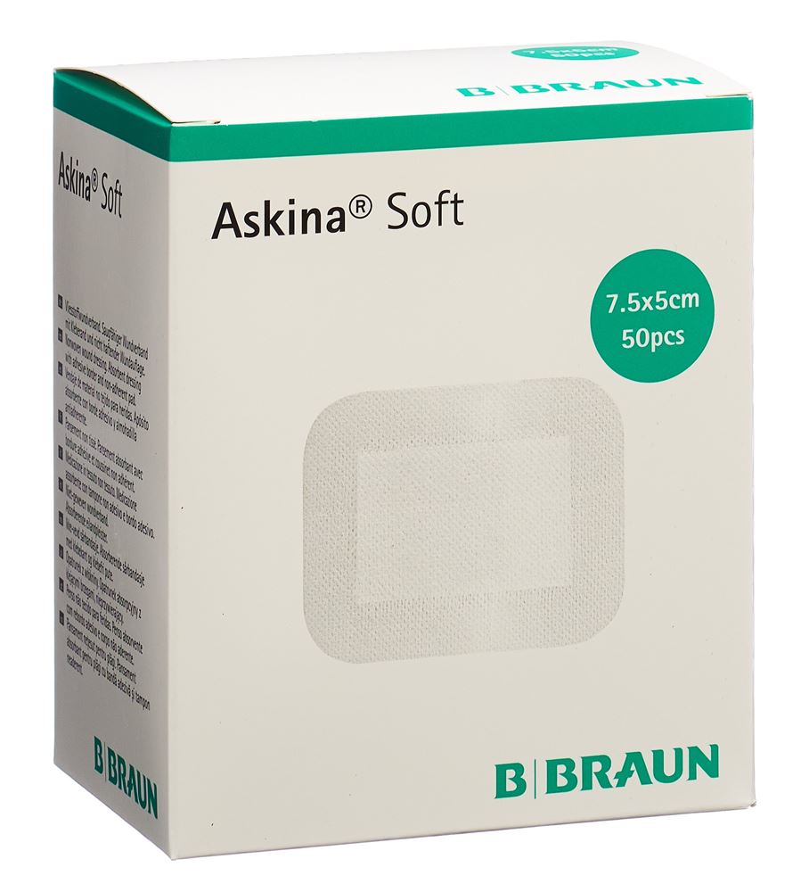 ASKINA Soft Vlies-Wundschnellverband 5x7.5cm selbstklebend steril 50 Stk