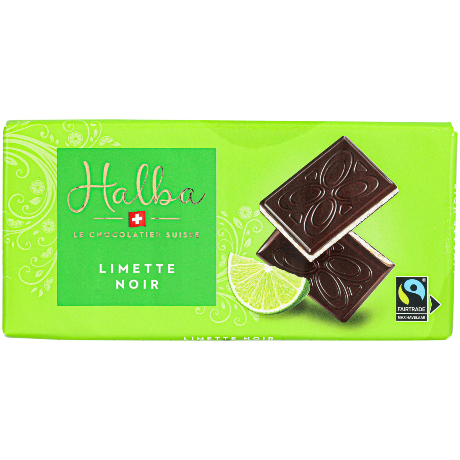 Halba Tafelschokolade dunkel Limette