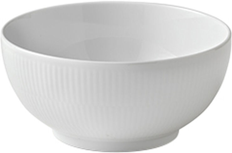 Royal Copenhagen Hvid Riflet 110 cl. skål Hvid